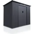 Produktbild: Juskys Metall Geräteschuppen Gerätehaus M mit Pultdach in Dunkelgrau
