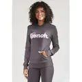 Produktbild: Kapuzensweatshirt BENCH. LOUNGEWEAR, Damen, Gr. 32/34, grau (stone), Interlock, Obermaterial: 60% Baumwolle, 40% Polyester, unifarben, Basic, bequem hüftbedeckend, Sweatshirts, mit Kängurutasche, Loungeanzug, Hoodie