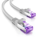 Produktbild: deleyCON 10m RJ45 Patchkabel mit CAT7 Rohkabel LAN DSL Netzwerkkabel S/FTP grau