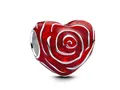 Produktbild: Pandora 793673C01 - Herz Rose - Charm aus Silber & roter Emaille