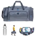 Produktbild: Sporttasche Männer sehr groß Trainer XL 69 cm 55 L Fitness Tasche 1244 Grau +f