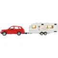 Produktbild: Toi-Toys Metall-Rückziehwagen mit Wohnwagen 1:48 (21852A)