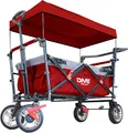 Produktbild: DMS BW-03 Faltbarer Bollerwagen mit Dach Handwagen Transportwagen rot