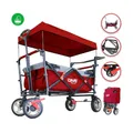 Produktbild: DMS® Bollerwagen rot Faltbar Dach Handwagen Klappbar Gerätewagen BW-03R