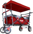 Produktbild: DMS Faltbarer Bollerwagen mit Dach | klappbarer Handwagen incl. Anschnallsystem