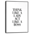 Produktbild: REINDERS Gerahmtes Bild, Lady Boss, Wohnzimmer, Bilder, Wanddeko, Room Decor, MDF, Schwarz-Weiß, 40x30cm
