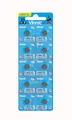 Produktbild: 10 x Vinnic AG6 LR921 Knopf Zellen Uhrenbatterie L921/SR920/371 im Blister