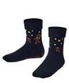 Produktbild: FALKE Unisex Kinder Stoppersocken Gingerbread Boot K Hp Baumwolle Wolle rutschhemmende Noppen 1 Paar, Blau Space Blue 6116, 31/34 EU