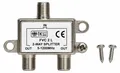Produktbild: Transmedia Verteiler; 2-fach Verteiler F-Kupplung - 2x F-Kupplung Consumer Serie 5-1000 MHz, FVC 2