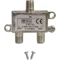 Produktbild: Transmedia Verteiler; 2-fach Verteiler F-Kupplung - 2x F-Kupplung Consumer Serie 5-1000 MHz, FVC 2