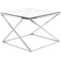 Produktbild: Beliani Couchtisch, Transparent, Silber, Glas, 60x45x60 cm, Wohnzimmer, Wohnzimmertische, Couchtische