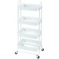 Produktbild: en.casa Küchenwagen, »Pyhäntä« Stahl mit 4 Ebenen Weiß weiß 46 cm x 103.5 cm x 35 cm