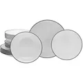 Produktbild: Creatable Tafelservice Luna Black Line, Schwarz, Weiß, Keramik, 18-teilig, lebensmittelecht, stapelbar, Essen & Trinken, Geschirr, Geschirr-Sets, Tafelservice