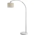 Produktbild: MONZANA® Bogenlampe Stoffschirm Marmorfuß 150-175 cm Höhenverstellbar Fußschalter Schwenkbar E27 Wohnzimmer Schlafzimmer Stehlampe Standleuchte... - Creme