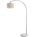 Produktbild: DeubaXXL DE Design Bogenlampe Grau Leinen 150-175cm verstellbar 109353