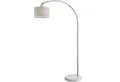 Produktbild: monzana Stehlampe, Bogenlampe, Stoffschirm Leinen Marmorfuß 150-175 cm Höhenverstellbar Schwenkbar