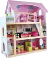 Produktbild: Bandits & Angels Puppenhaus „Rosa Engelsvilla“ aus Holz, ab 3 Jahren, 70 cm hoch – inklusive 15 Möbelstücken – Puppenhaus – Puppenspielzeug