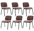 Produktbild: CLP Besucherstuhl Ken Stoff (6er Set, 6 St), stapelbar, robustes Metall