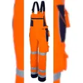Produktbild: QUALITEX HIGH QUALITY WORKWEAR Qualitex Arbeitshose 'PRO Warnschutz'' in warnorange/marine, Größe: 66 - Latzhose - Warnschutz für PROfessionals