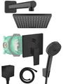 Produktbild: Hansgrohe Unterputz Metropol schwarz Duscharmatur Regendusche Duschsystem black