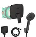 Produktbild: Hansgrohe Unterputz Talis schwarz Duscharmatur Regendusche Duschsystem black