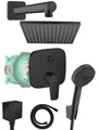 Produktbild: Hansgrohe Unterputz Talis schwarz Duscharmatur Regendusche Duschsystem black