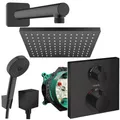 Produktbild: Hansgrohe Unterputz Duscharmatur Ecostat Square Schwarz Regendusche Duschsystem