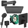Produktbild: Hansgrohe Unterputz Duscharmatur Vernis schwarz Regendusche Duschsystem black