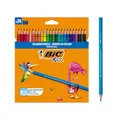 Produktbild: BIC Kids Buntstifte Tropicolors, zum Malen in 24 Farben, im Karton Etui, ab 5 Jahre, Bruchsichere Mine & ohne Holz