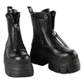 Produktbild: Buffalo Damen Schuhe Plateaustiefel Stiefeletten Boots Gospher Zip Boot, Farbe:Schwarz, Schuhgröße:EUR 40, Artikel:-Black