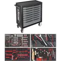 Produktbild: Vigor Werkzeugwagen Series XL, V4542, 375-teilig, schwarz / grau, 8 Schubladen