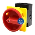 Produktbild: Intratec Hauptschalter 20A, 4-polig – IP65 Lasttrennschalter für Fronteinbau – Notausschalter ideal für Industrie – Drehschalter für sichere Abschaltung – Robuster Maschinenschalter 230V 400V