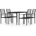 Produktbild: vidaXL 5-Tlg Garten-Essgruppe Schwarz 3099205