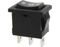 Produktbild: Wippschalter mit Mittelstellung, 1-polig, schwarz, ON-OFF-ON