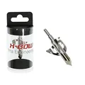 Produktbild: X-Bow FMA Edge Jagdspitzen – Schraubspitzen für Pfeile und Armbrustbolzen – präzise, scharf und robust – aus Metall (12er Pack, Edge IX)
