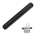 Produktbild: Relaxdays Magnetleiste Wand, Gerätehalter, magnetische Küchenleiste, Messer & Werkzeug, Kunststoff, 33 cm breit, schwarz, 1 Stück