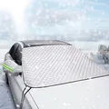 Produktbild: Auto Windschutzscheibenabdeckung Winter UV Schutz 197x125cm Schwarz Silber