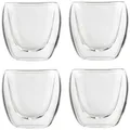 Produktbild: Espressoglas Gläser Espresso 4er Set Glas Doppelwandige Kaffeegläser 80ml HI