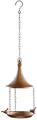 Produktbild: Vogeltränke Vogelbad Vogelbecken Futterstation hängend - Rostbraun - 16x32/62 cm