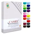 Produktbild: Camry Spannbettlaken 180x200cm - 200x200cm Silber Baumwolle Bettlaken Jersey Spannbetttuch Oeko-Tex