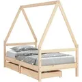 Produktbild: vidaXL Kinderbett mit Schubladen 80x160 cm Massivholz Kiefer 834474