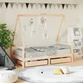 Produktbild: vidaXL Kinderbett mit Schubladen 80x160 cm Massivholz Kiefer