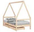 Produktbild: vidaXL Kinderbett, Jugendbett mit Schubladen 80x160 cm Massivholz Kiefer