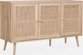 Produktbild: sweeek - Sideboard mit Holzoptik und Rattan-Geflecht B 120 cm - Natur