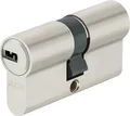 Produktbild: ABUS E30NP Zylinderschloss 35/55, Nickel poliert, 5 Schlüssel, 49469