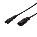 Produktbild: LogiLink CP129 Power cable extension IEC C8  to C7, black, 2 m ~E~