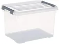 Produktbild: Curver Aufbewahrungsbox Handy Plus mit Deckel 20L in Transparent/Silber, 40 x 29 x 25 cm