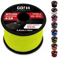 Produktbild: GO!elements Paracord 425 - 3mm Abspannleine, Paracord 425 aus reißfester Nylonschnur gelb 30m