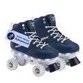Produktbild: HUDORA LED Roller Skates Advanced in Navy - hochwertige Rollschuhe mit LED in blau/weiß - Bequeme Rollschuhe in versch. Doppelgrößen - stilvolle Kinderrollschuhe für Jungen & Mädchen