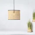 Produktbild: BRILLIANT Lampe Wiley Pendelleuchte 30cm | 1x A60, E27, 60W, geeignet für Normallampen (nicht enthalten) | Kabel kürzbar | Metall/Rattan